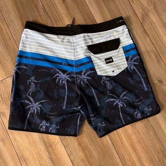Hurley Phantom Blue Athletic Swimsuit Shorts Men 36 Board Short Bin K-9‎ - Picture 4 of 5